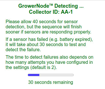 this is the detection process timer screen