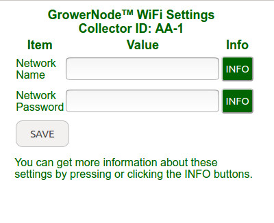 OLED screen confirms that you have loaded the input form for wifi network name (SSID) and password