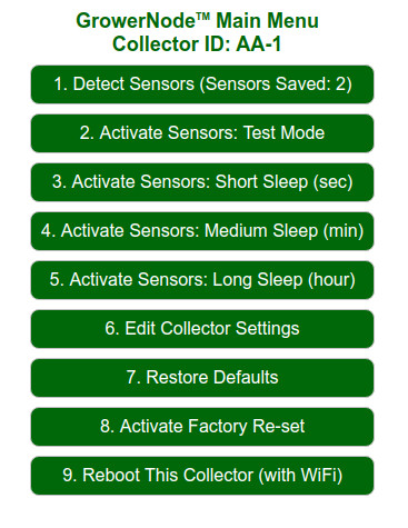 the menu driven web server can be viewed on phones, tablets and laptops